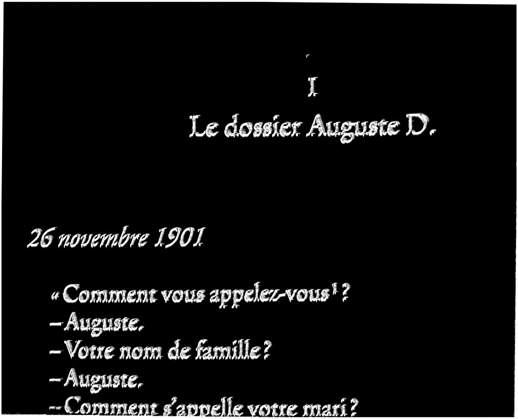 Origine (Mme D.) | 2015 May 6 to 9